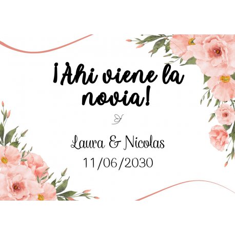 Carteles Aquí Viene la Novia