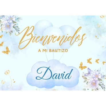 Cartel Bienvenida Bautizo