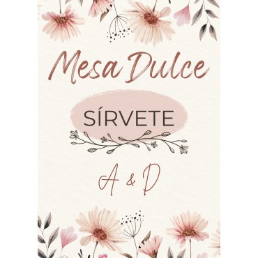 Cartel Mesa Dulce