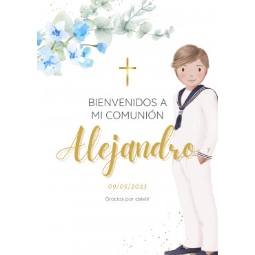 Cartel Comunión Niño