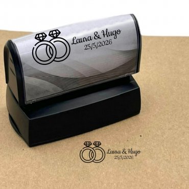 Sello Personalizado Boda (18 x 51 mm)