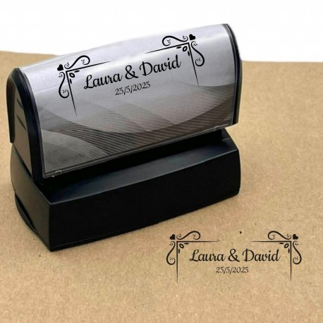 Sellos Nombres Novios Boda (18 x 51 mm)