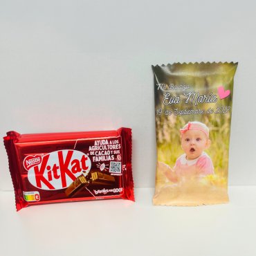 Kit Kat Bautizo con Foto (LOTE DE 18)