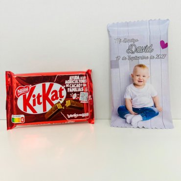 Kit Kat Bautizo con Foto (LOTE DE 18)