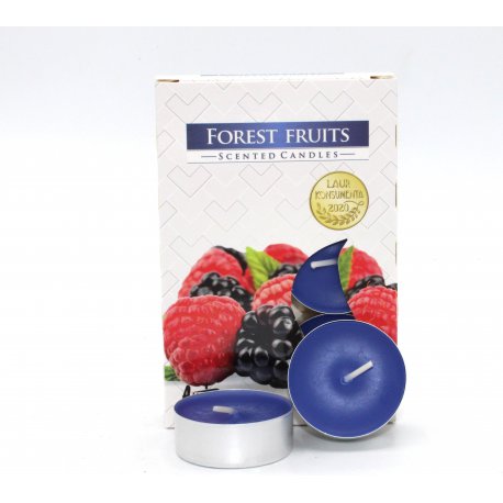 5x Set de 6 Velas de Té Perfumadas - Frutas del Bosque