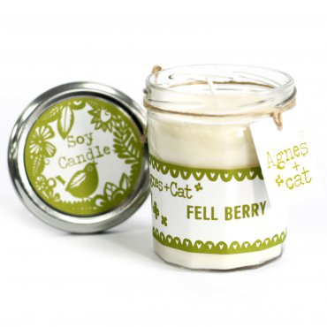 Velas en Bote de Cristal - Fell Berry